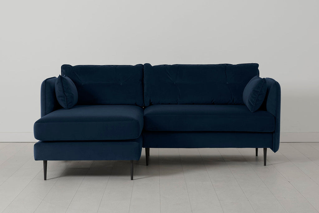 Modell 19 3-Sitzer Sofa mit linker Chaiselongue, Indigo