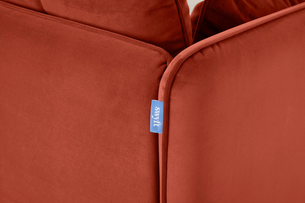 Modell 19 3-Sitzer Sofa mit linker Chaiselongue, Paprika