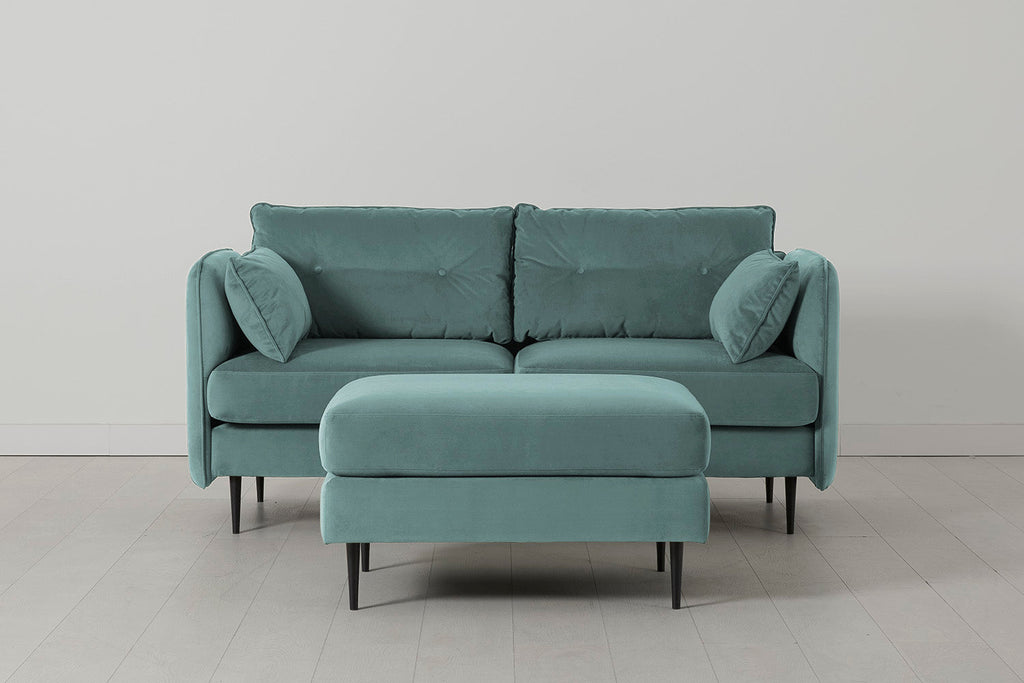 Modell 19 2-Sitzer Sofa mit Ottoman, Airforce