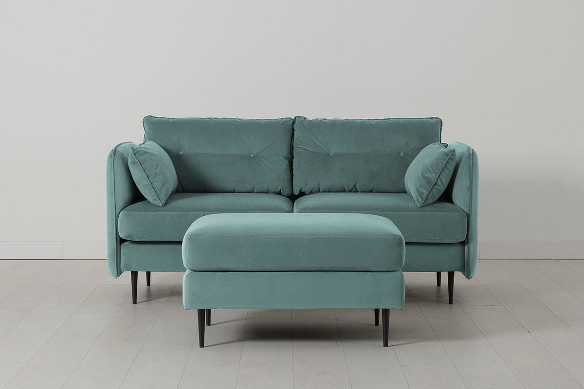 Modell 19 2-Sitzer Sofa mit Ottoman, Airforce