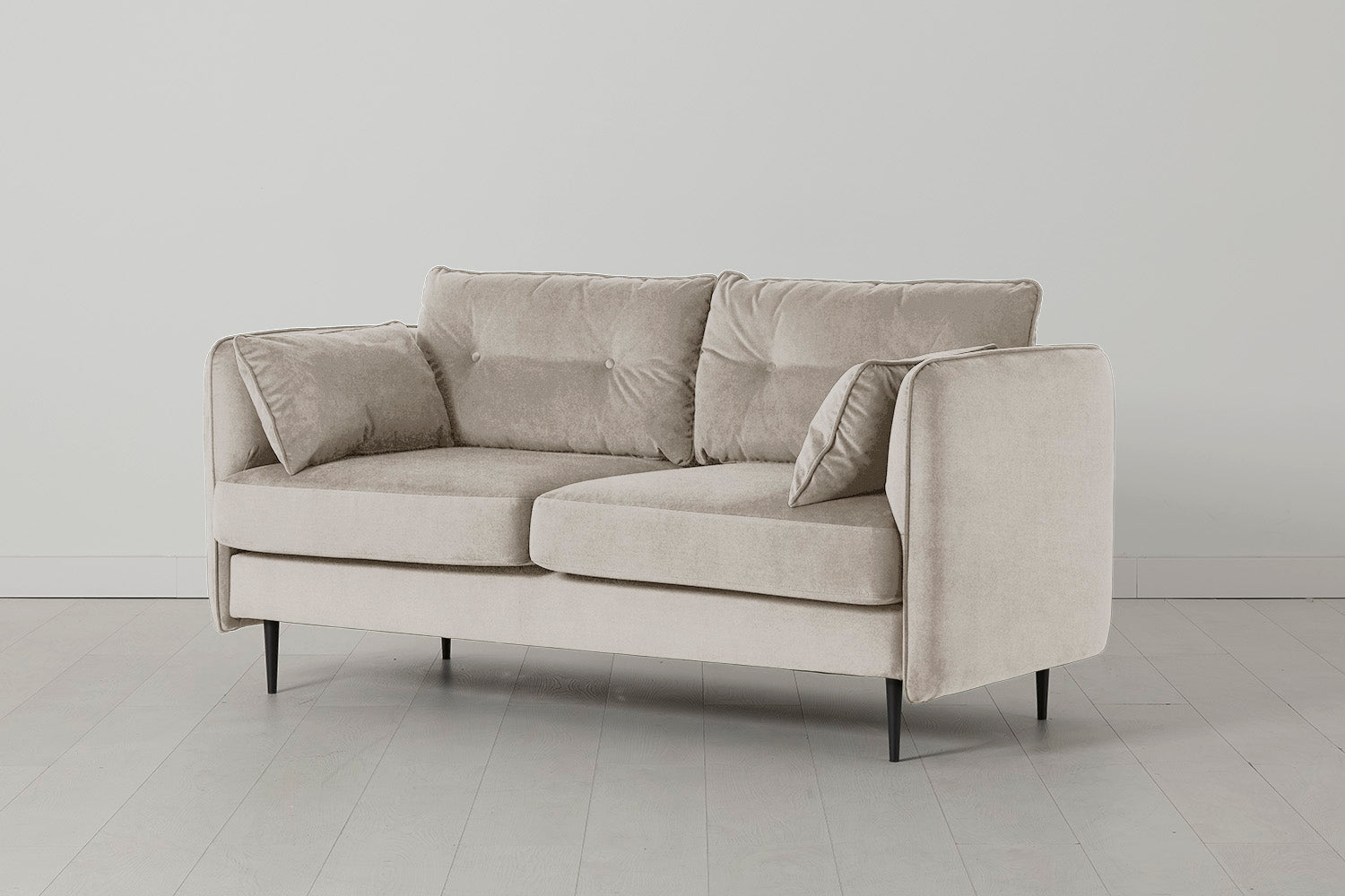 Modell 19 2-Sitzer Sofa mit Ottoman, Chalk