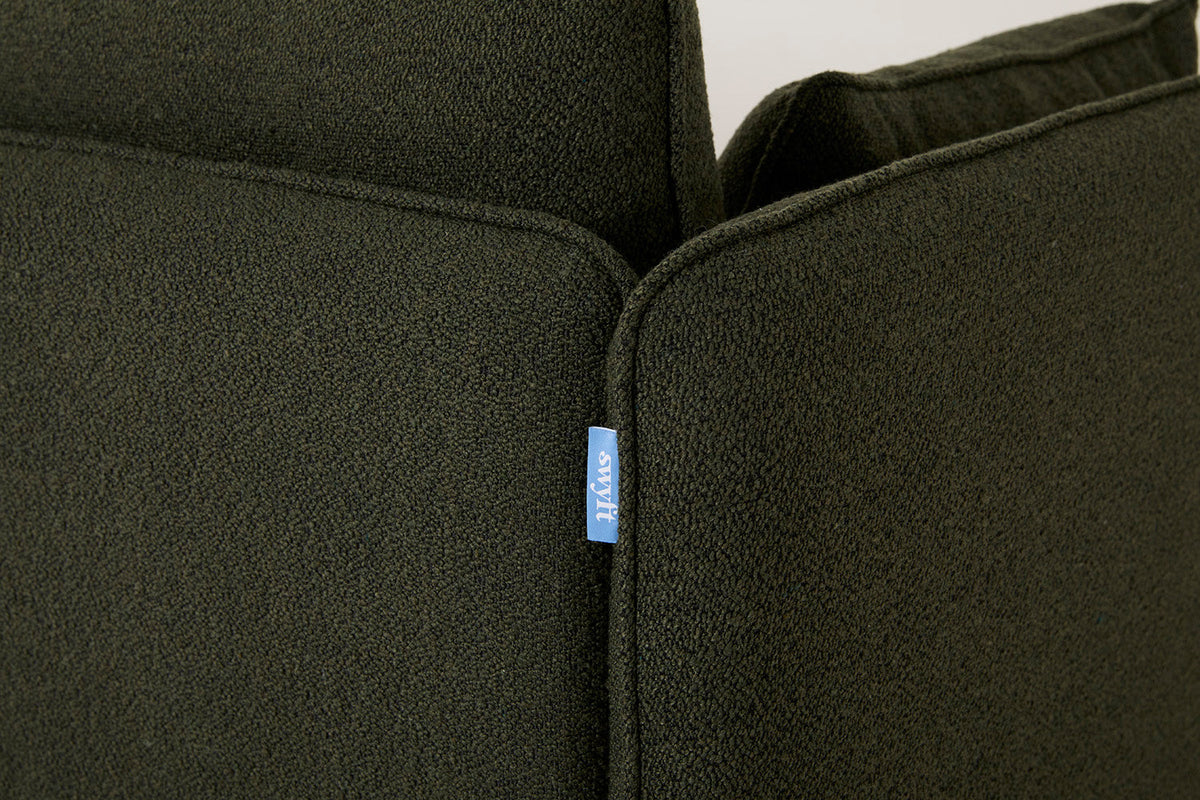 Modell 19 Dreisitzer Sofa mit linker Chaiselongue, Farn