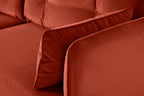 Modell 19 3-Sitzer-Sofa mit Ottomane, Paprika