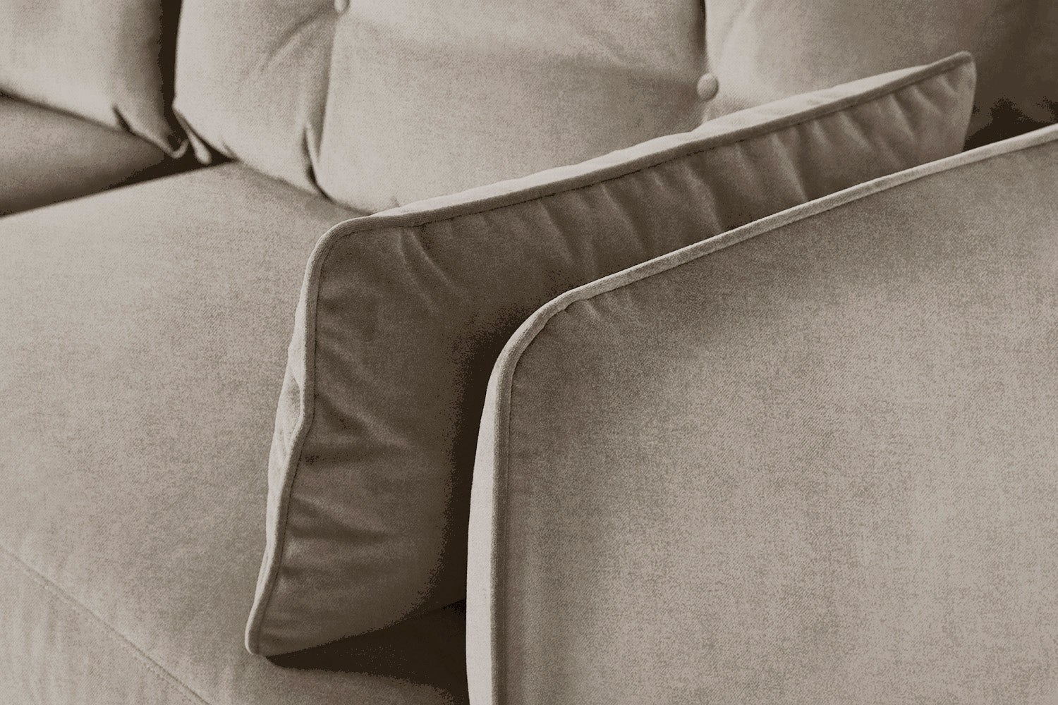Modell 19 3-Sitzer Sofa mit linker Chaiselongue, Kreide