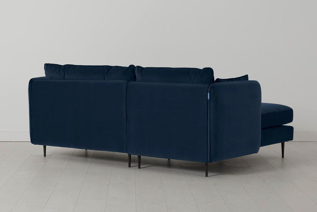 Modell 19 3-Sitzer Sofa mit linker Chaiselongue, Indigo
