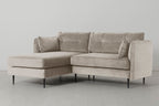 Modell 19 3-Sitzer Sofa mit linker Chaiselongue, Kreide
