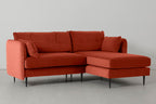 Modell 19 3-Sitzer Sofa mit rechter Chaiselongue, Paprika