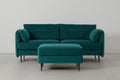 Modell 19 3-Sitzer-Sofa mit Ottoman, Kingfisher