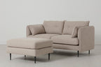 Sofa Modell 19 Zweisitzer mit Ottoman, Bimsstein