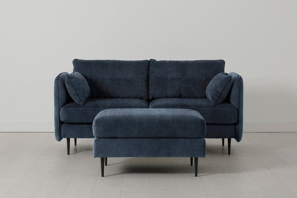 Modell 19, 2-Sitzer Sofa mit Ottomane, Ocean