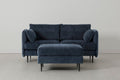 Modell 19, 2-Sitzer Sofa mit Ottomane, Ocean
