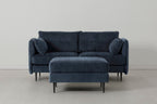 Modell 19, 2-Sitzer Sofa mit Ottomane, Ocean