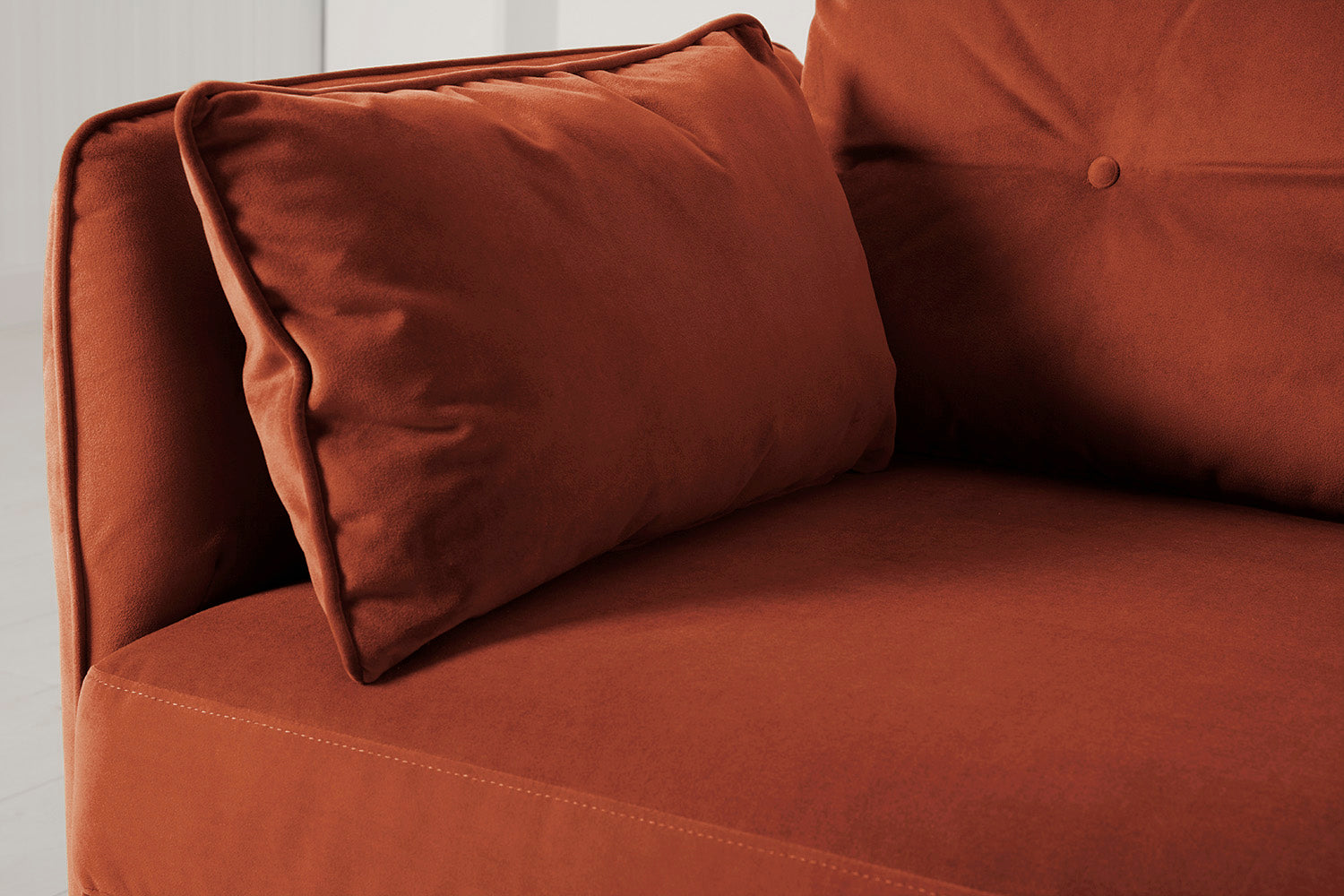Modell 19 3-Sitzer Sofa mit linker Chaiselongue, Ziegelrot
