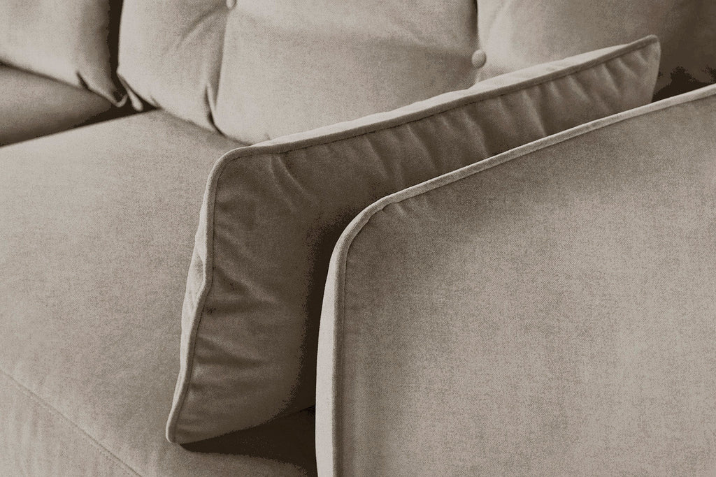Modell 19 Dreisitzer-Sofa mit Ottomane, Kreide