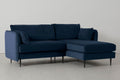 Modell 19 3-Sitzer Sofa mit Recamiere rechts, Indigo