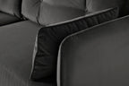Modell 19 3-Sitzer Sofa mit rechter Chaiselongue, Anthrazit
