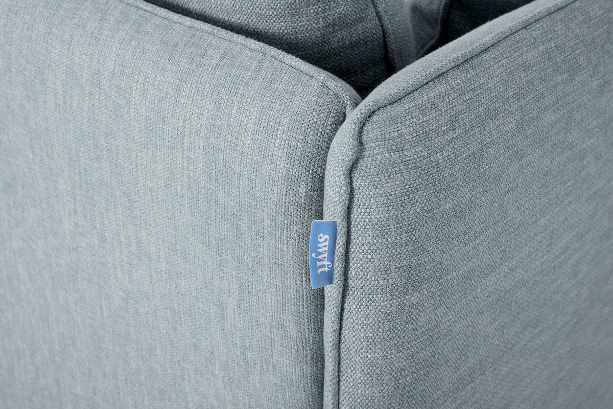 Modell 19 Dreisitzer-Sofa mit Ottoman, Seaglass