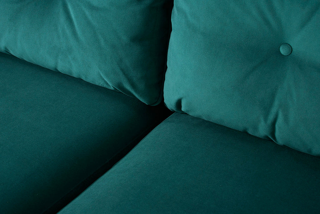Modell 19 3-Sitzer-Sofa mit Ottoman, Kingfisher