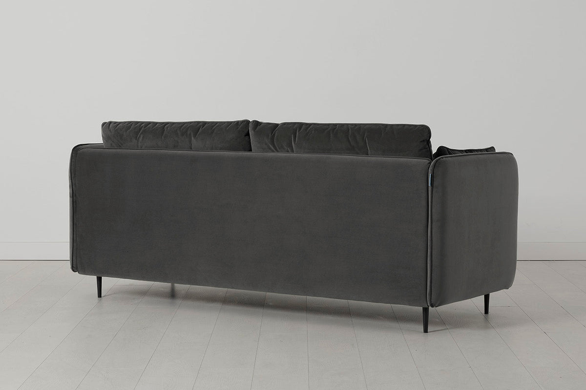 Modell 19 3-Sitzer Sofa mit Ottomane, Anthrazit