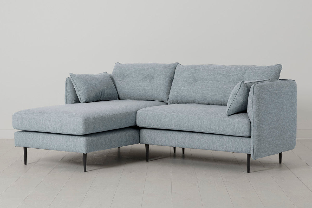 Modell 19 3-Sitzer Sofa mit linker Chaiselongue, Seaglass