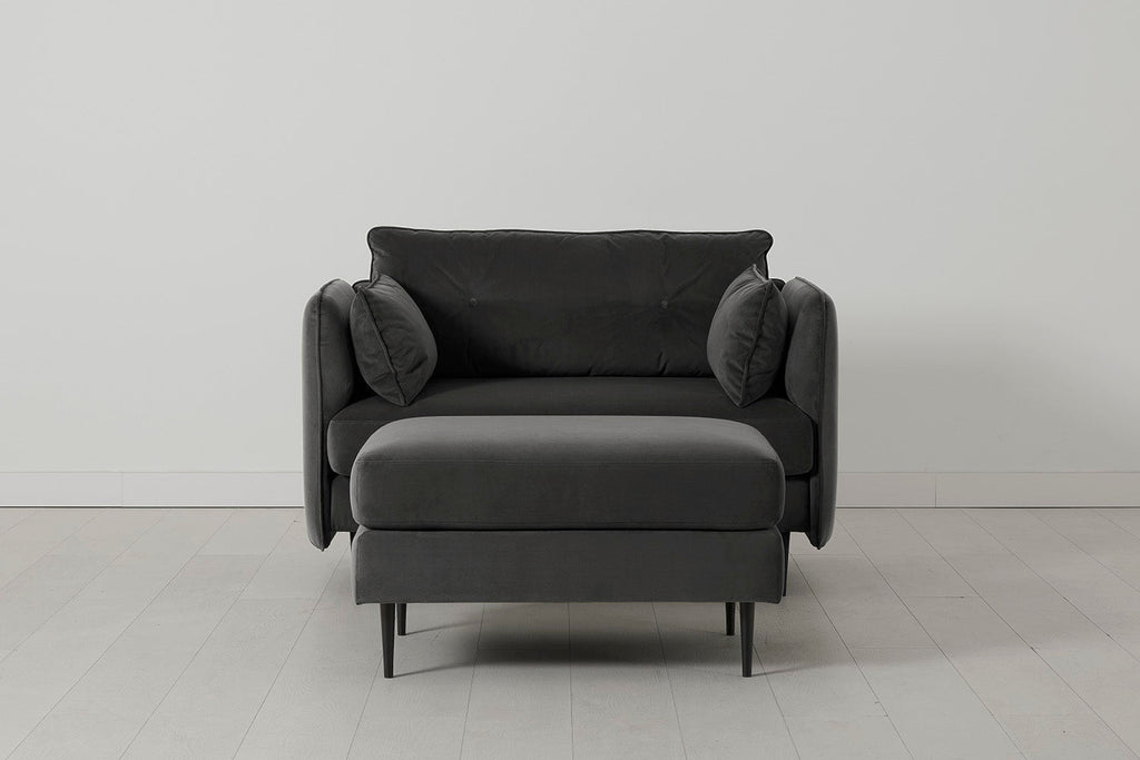 Modell 19 Zweisitzer-Sofa, Anthrazit