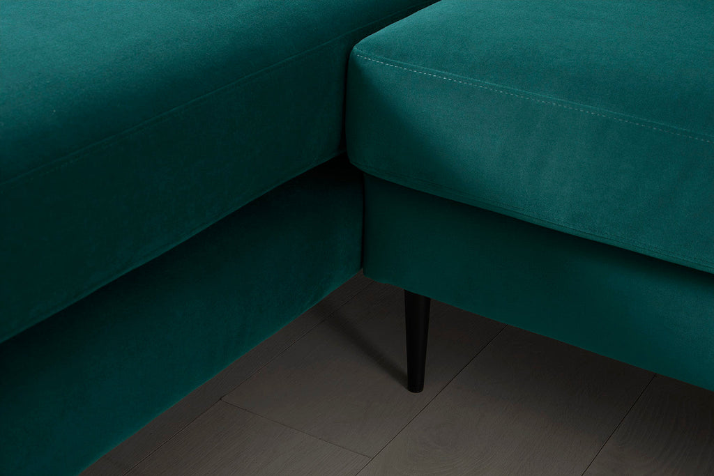 Modell 19 3-Sitzer Sofa mit rechter Chaiselongue, Kingfisher