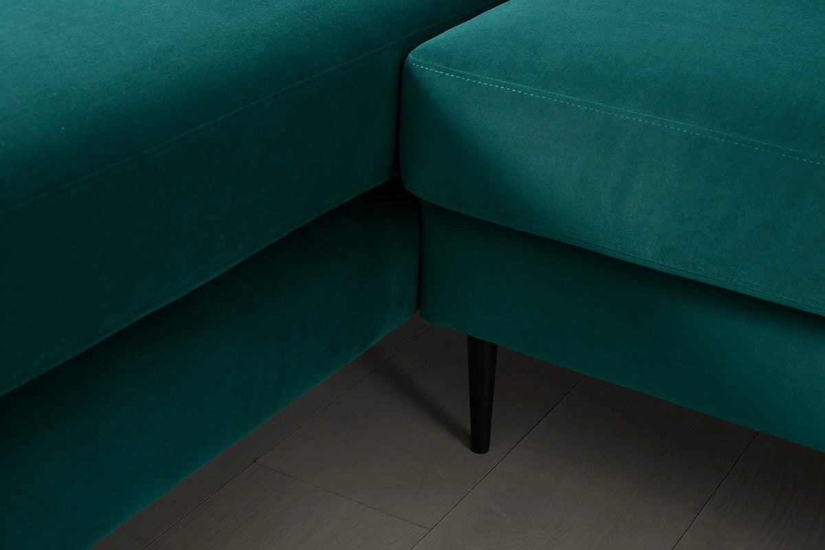 Modell 19 3-Sitzer Sofa mit rechter Chaiselongue, Kingfisher