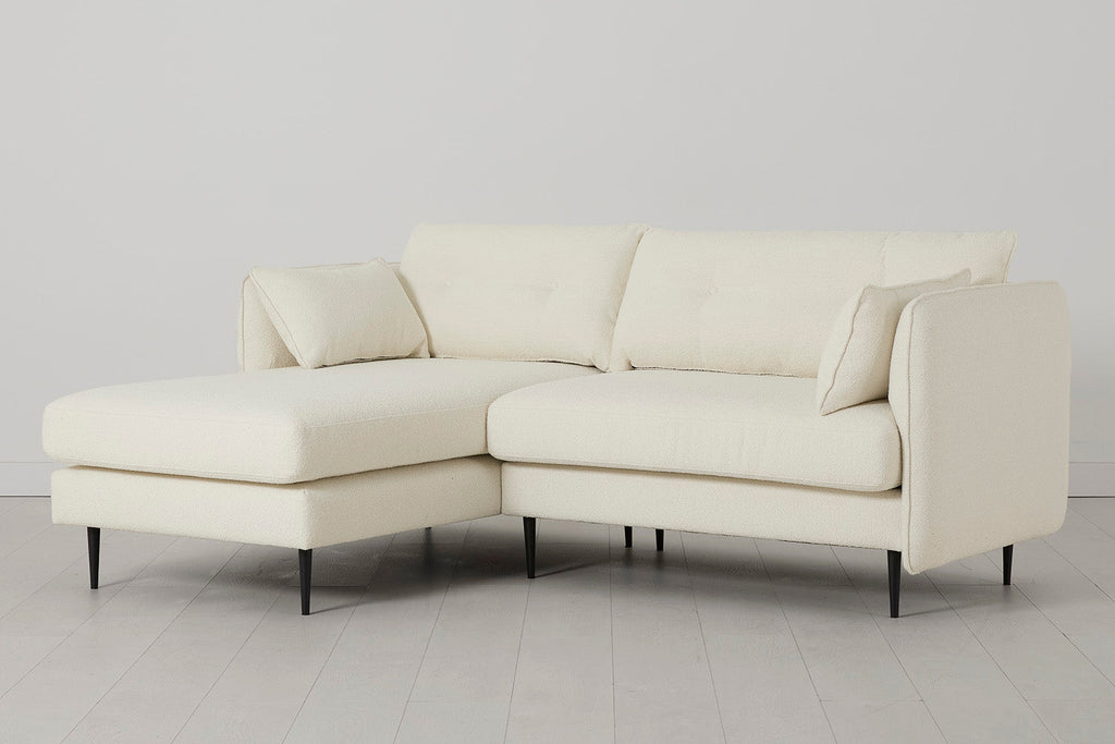 Modell 19 3-Sitzer Sofa mit linker Chaise, Elfenbein