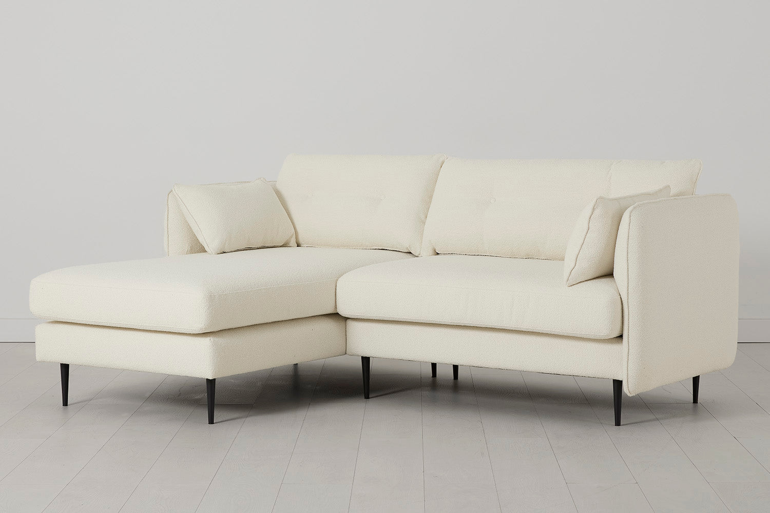 Modell 19 3-Sitzer Sofa mit linker Chaise, Elfenbein