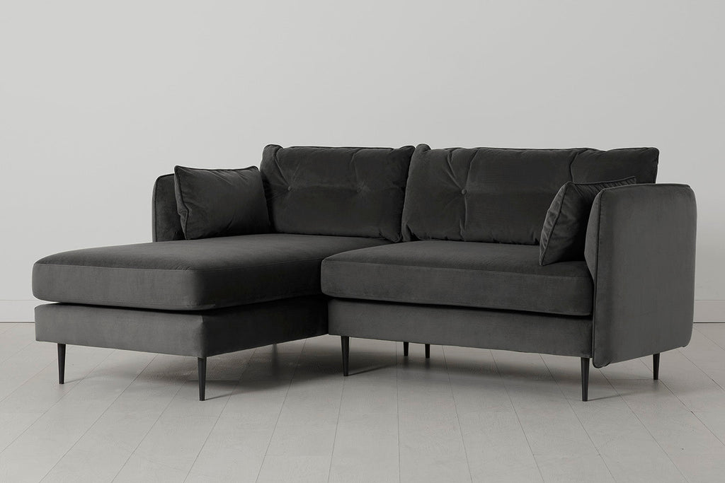 Modell 19 3-Sitzer Sofa mit linker Chaiselongue, Anthrazit