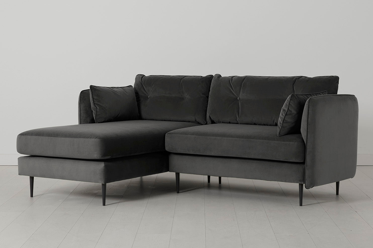 Modell 19 3-Sitzer Sofa mit linker Chaiselongue, Anthrazit