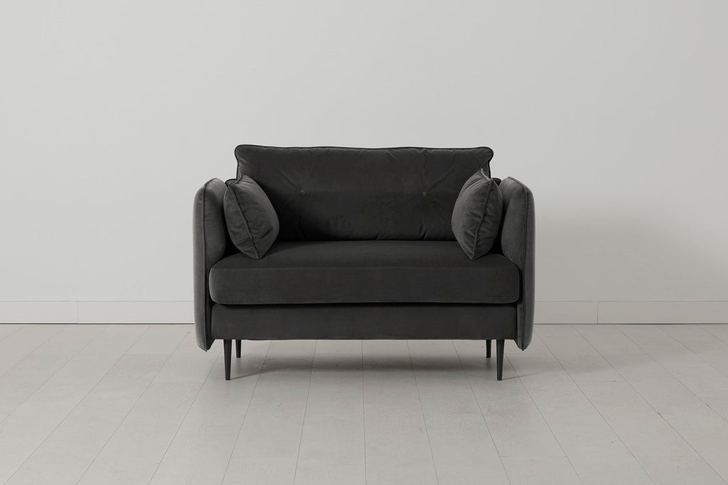 Modell 19 Zweisitzer-Sofa, Anthrazit
