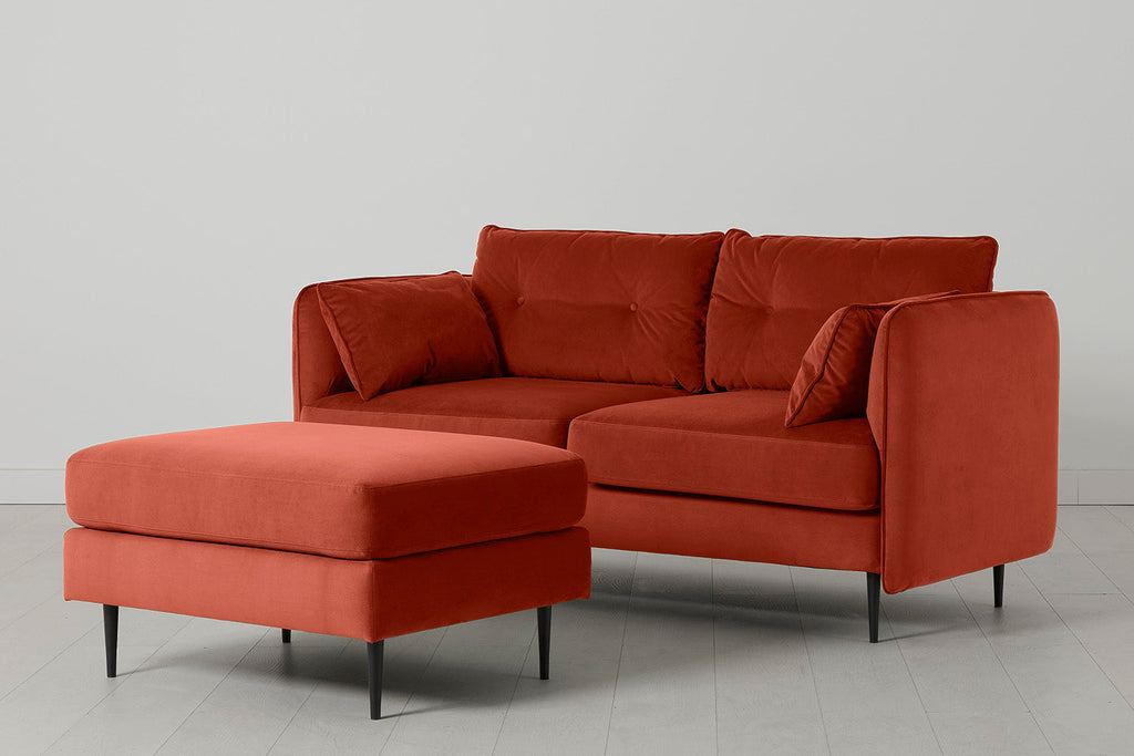 Modell 19 2-Sitzer Sofa mit Ottomane, Paprika