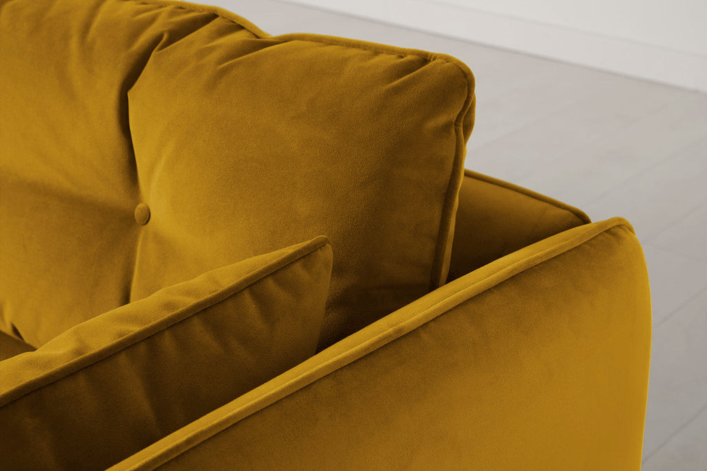 Sofa 3-Sitzer Modell 19 mit Ottoman, Senfgelb