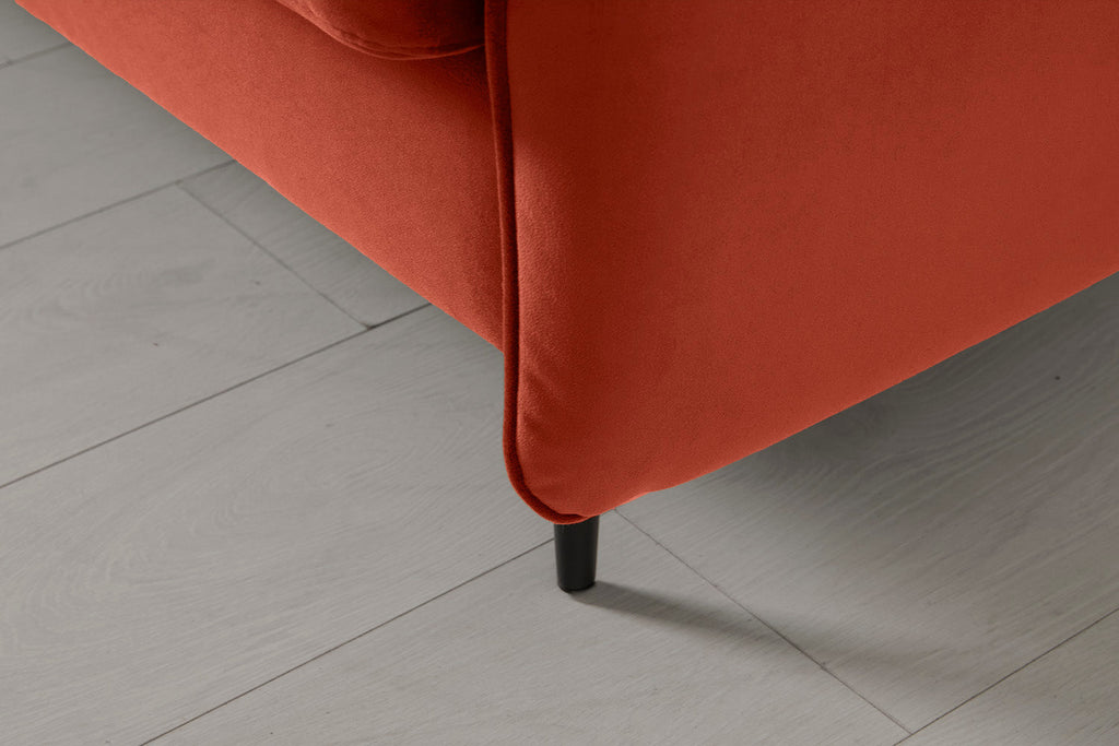 Modell 19 3-Sitzer-Sofa mit Ottomane, Paprika