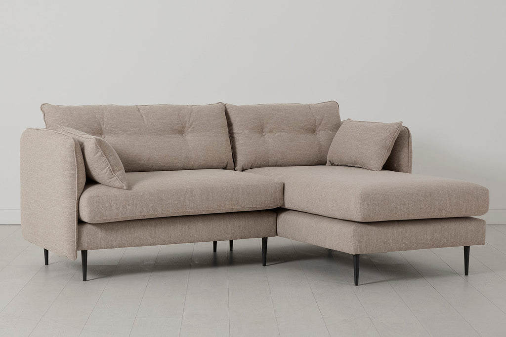 Modell 19 3-Sitzer Sofa mit rechter Chaise, Pumice