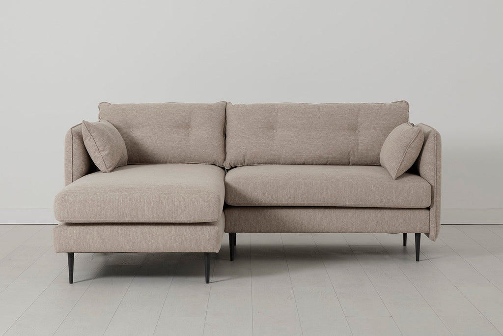 Modell 19 3-Sitzer Sofa mit linker Chaiselongue, Pumice