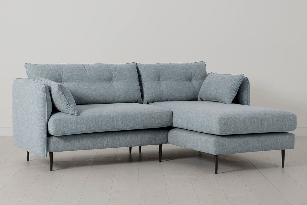 Modell 19 3-Sitzer Sofa mit rechter Chaiselongue, Seaglass