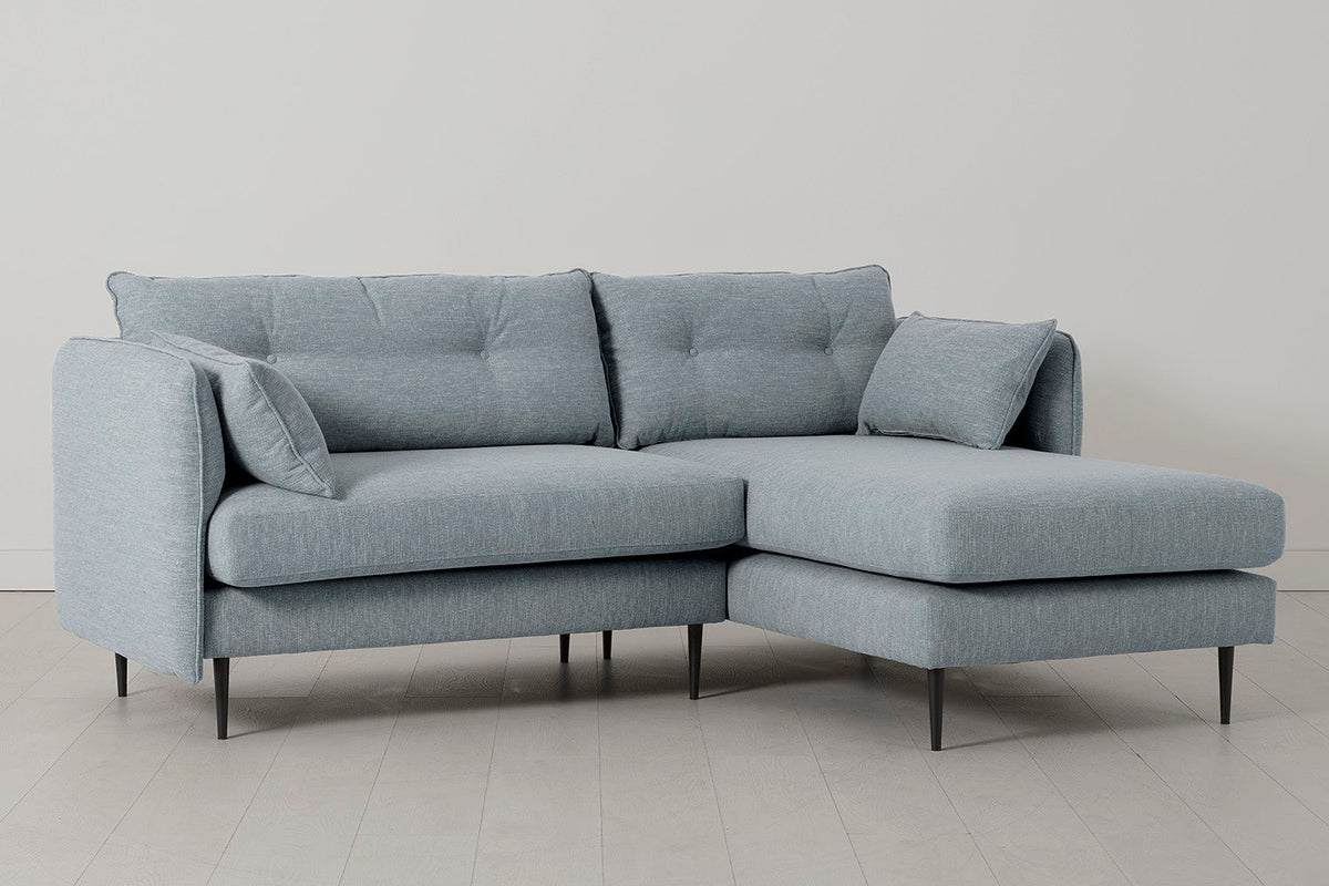 Modell 19 3-Sitzer Sofa mit rechter Chaiselongue, Seaglass