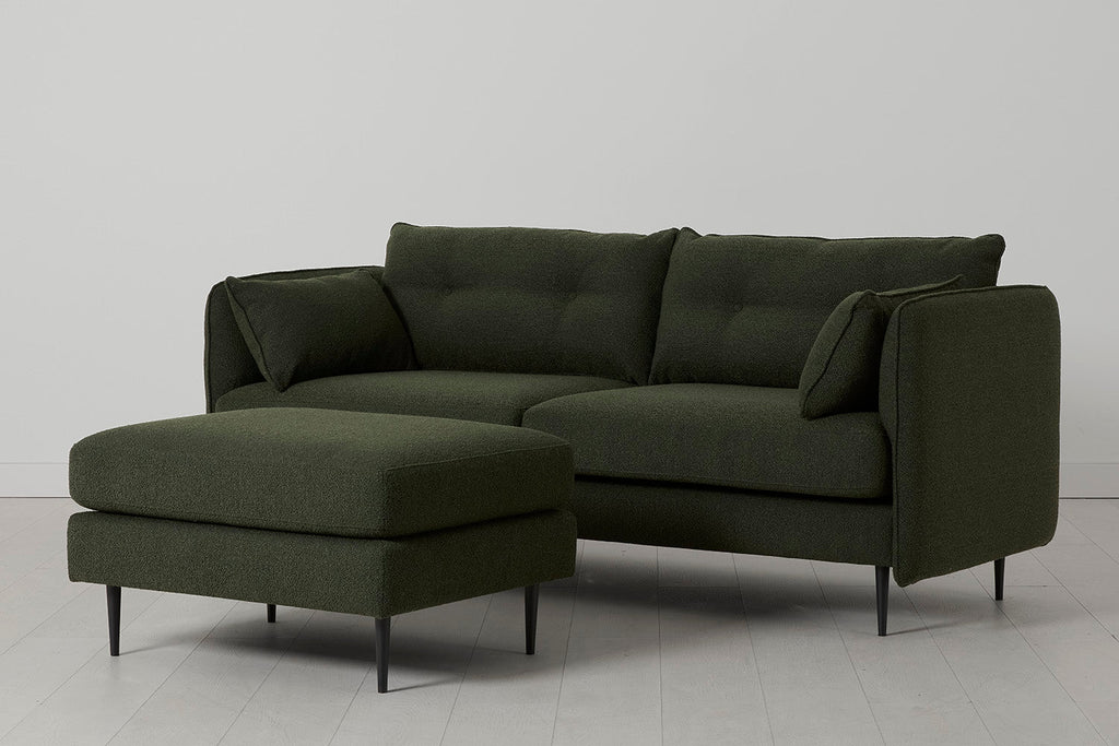 Modell 19 3-Sitzer-Sofa mit Ottomane, Farn