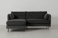 Modell 19 3-Sitzer Sofa mit linker Chaiselongue, Anthrazit