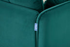 Modell 19 2-Sitzer Sofa mit Ottoman, Kingfisher