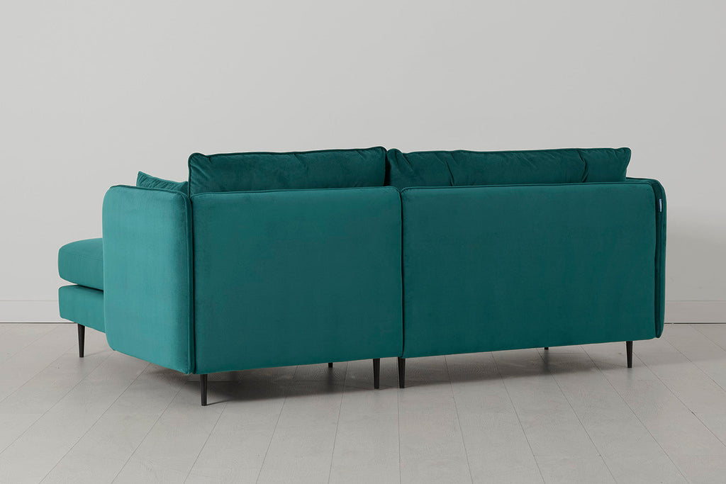 Modell 19 3-Sitzer Sofa mit rechter Chaiselongue, Kingfisher