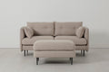 Sofa Modell 19 Zweisitzer mit Ottoman, Bimsstein