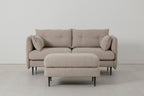 Sofa Modell 19 Zweisitzer mit Ottoman, Bimsstein