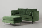 Modell 19 2-Sitzer-Sofa mit Ottoman, Conifer