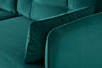 Modell 19 3-Sitzer-Sofa mit Ottoman, Kingfisher