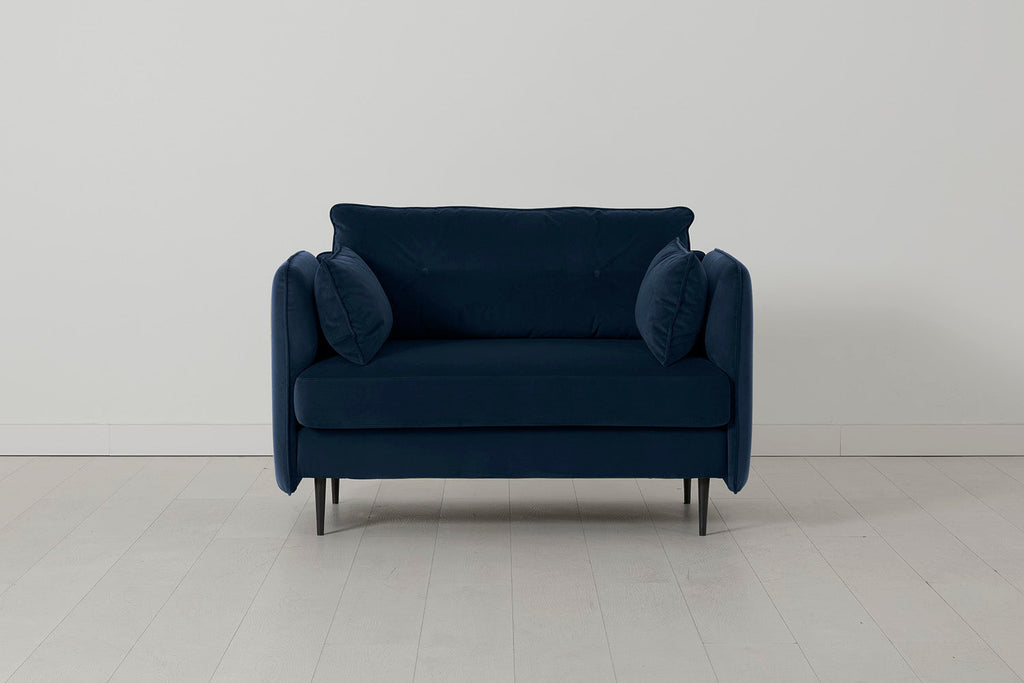 Modell 19 Zweisitzer-Sofa, Indigo