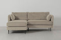Modell 19 3-Sitzer Sofa mit linker Chaiselongue, Bone