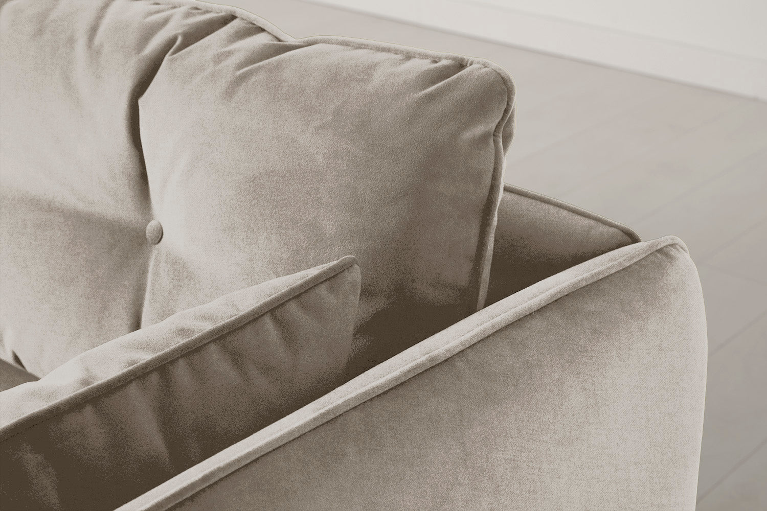 Modell 19 Dreisitzer-Sofa mit Ottomane, Kreide